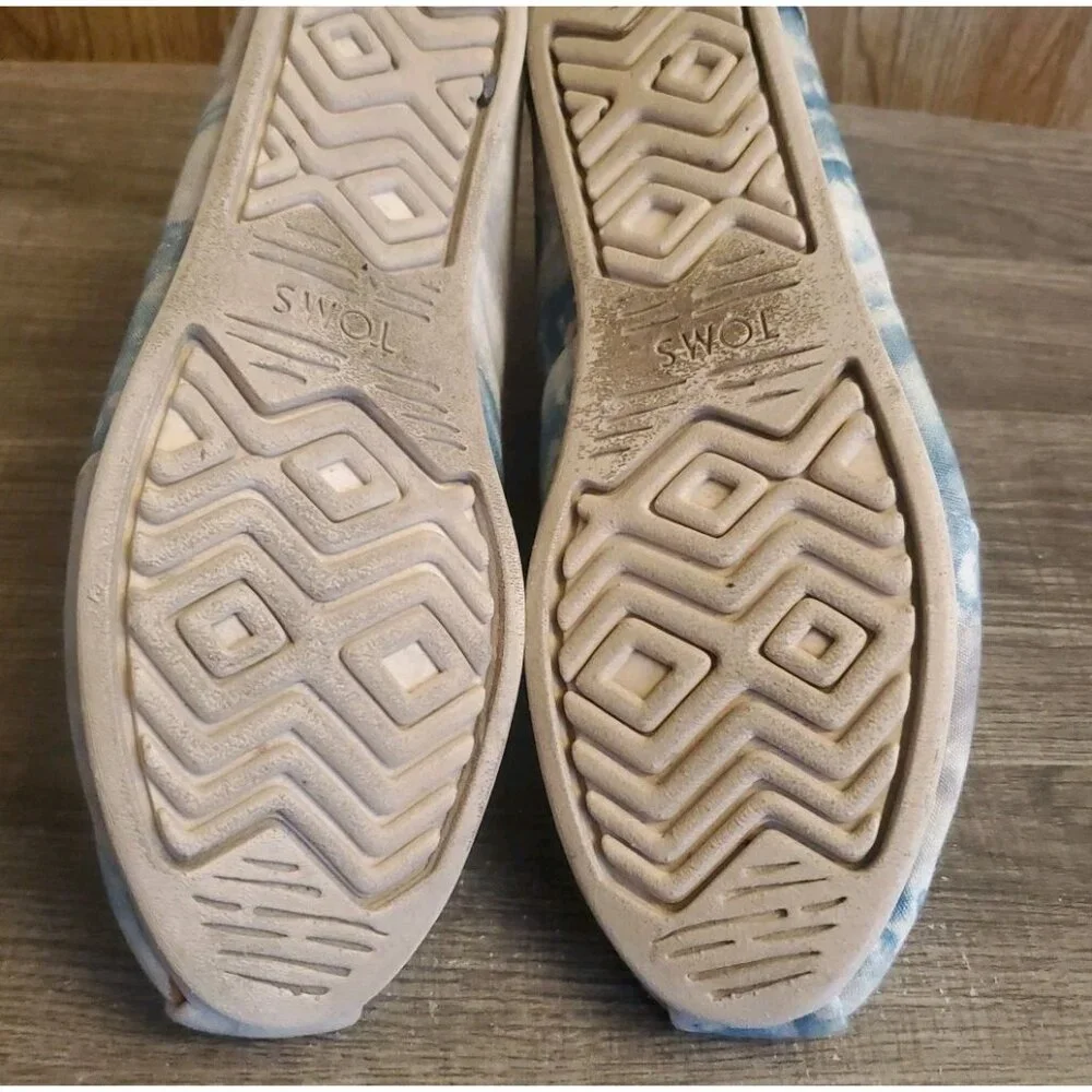 Toms Alpargata Plant Dyed Canvas Shoes Womens Size 9.5 Blue‎ Gray